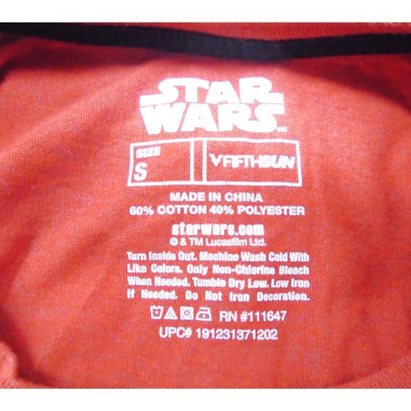 Brand New Star Wars Rebels Orange Long Sleeve T-Shirt Size Small "Use the Force" - Picture 3 of 9